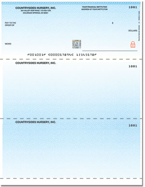 High Security Premium Classic Blue Laser Check