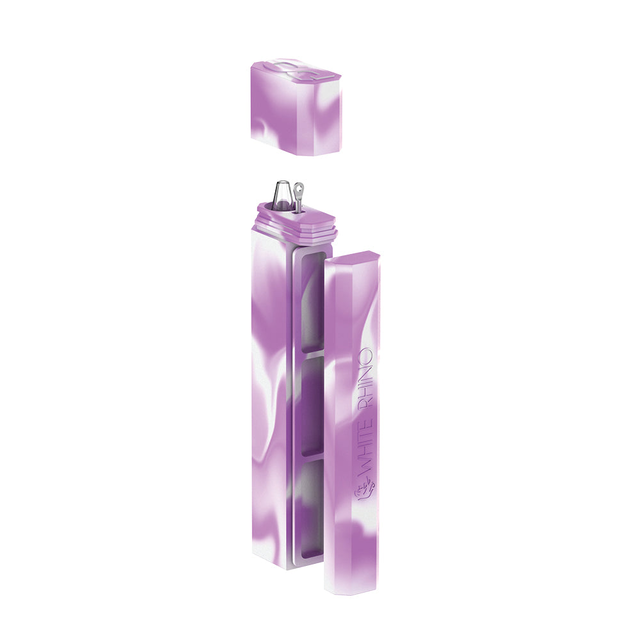 Dab Out Glow In The Dark With Quartz Straw - Purple White
