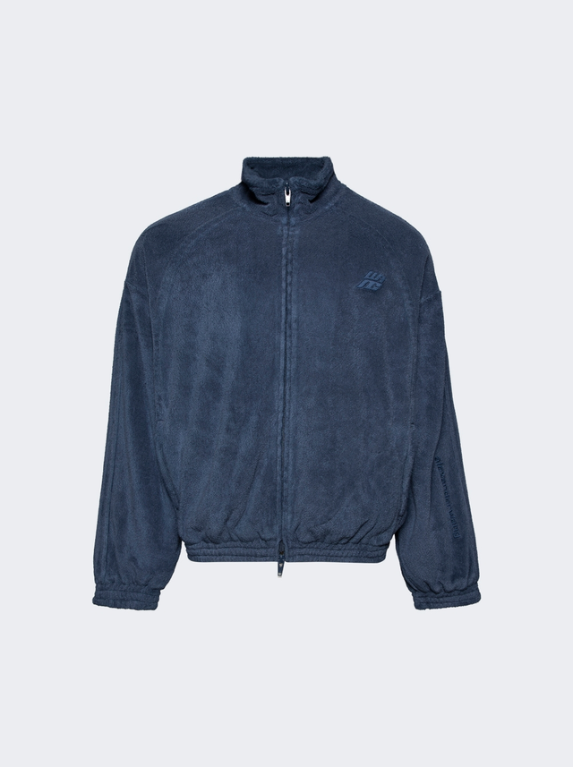 Relaxed Track Jacket Washed Blue Ink