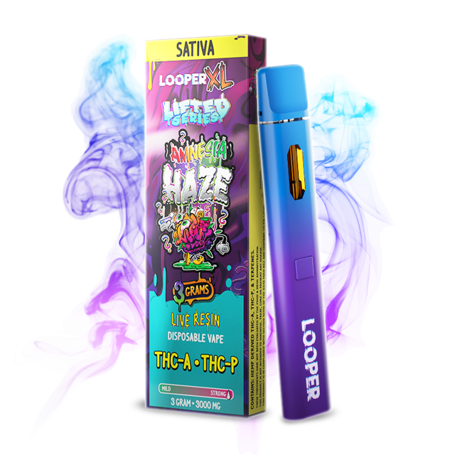 Lifted Series 3G Disposable: Amnesia Haze Looper: Award Winning Cannabinoids