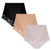 3 Pack Shaping Lace Trimmed Briefs