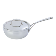 Demeyere Atlantis 3.5 qt Conic Sauté Pan/Saucier With Lid, 18/10 Stainless Steel 