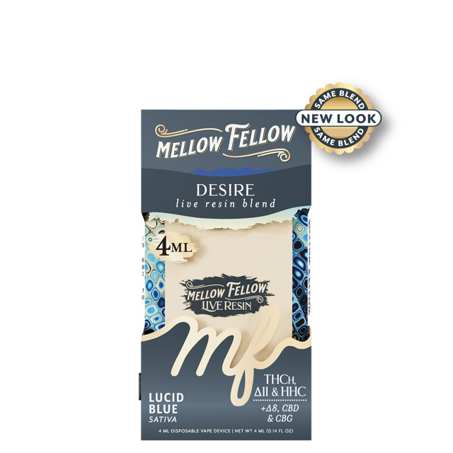 Desire Blend 4ml Live Resin Disposable Vape - Lucid Blue (Sativa)