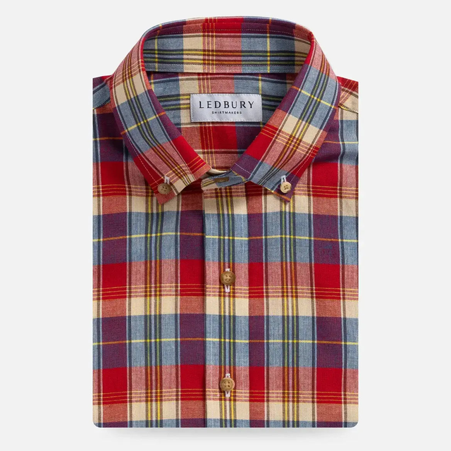 The Red Elba Madras Plaid Custom Shirt