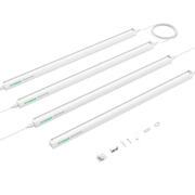 T5 Linear Grow Lights, 5000K Full Spectrum LED Grow Lights for Indoor Plants, SGS Compatible, 15W/Bar, 2ft, 4-Pack