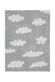WASHABLE AREA RUG CLOUDS GREY