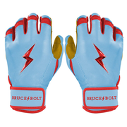 PREMIUM PRO BADER Series Short Cuff Batting Gloves | BABY BLUE