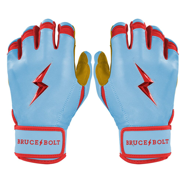 PREMIUM PRO BADER Series Short Cuff Batting Gloves | BABY BLUE