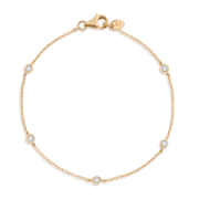 Lab Grown White Sapphire Station Bracelet