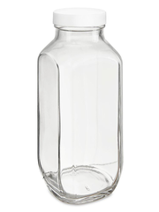 French Square Glass Jars Bulk Pack - 16 oz