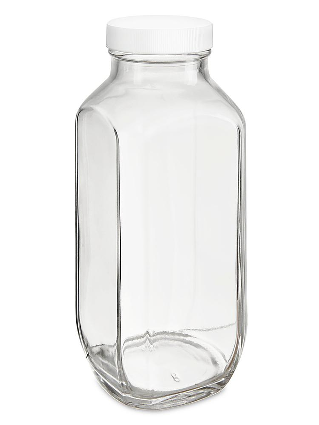 French Square Glass Jars Bulk Pack - 16 oz