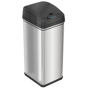 50 Liter / 13 Gallon Stainless Steel Sensor Kitchen Trash Can with AbsorbX Odor Filter
