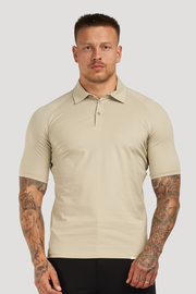 THE MUSCLE BUTTON POLO