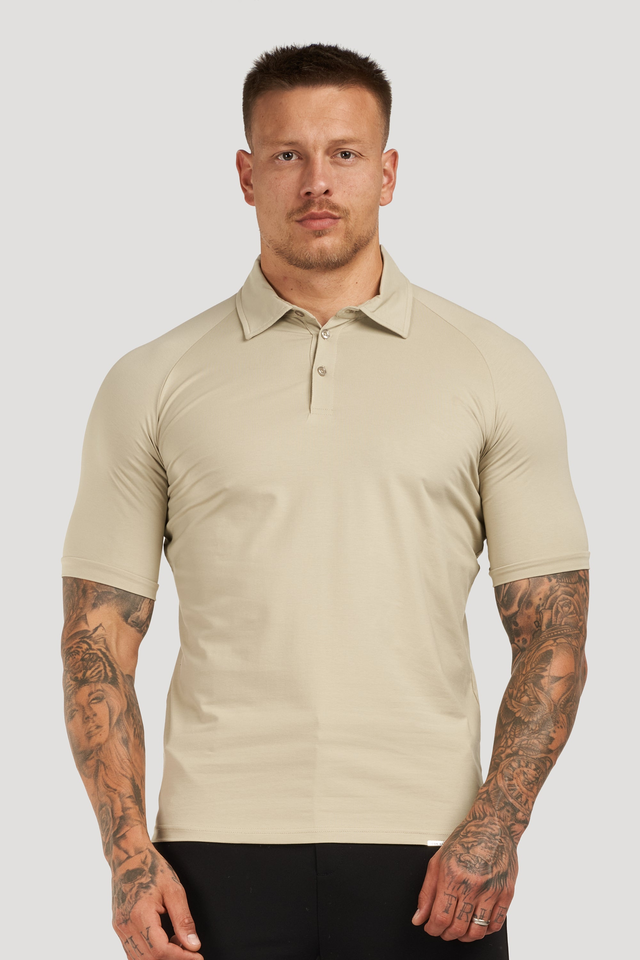 THE MUSCLE BUTTON POLO