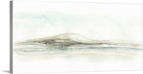 Liquid Hillscape I Stretched Canvas Print