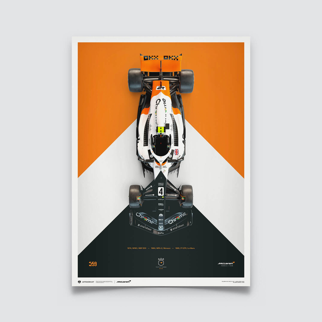 Lando Norris | 2023 The Triple Crown Livery 60th Anniversary | McLaren Formula 1 Team Poster