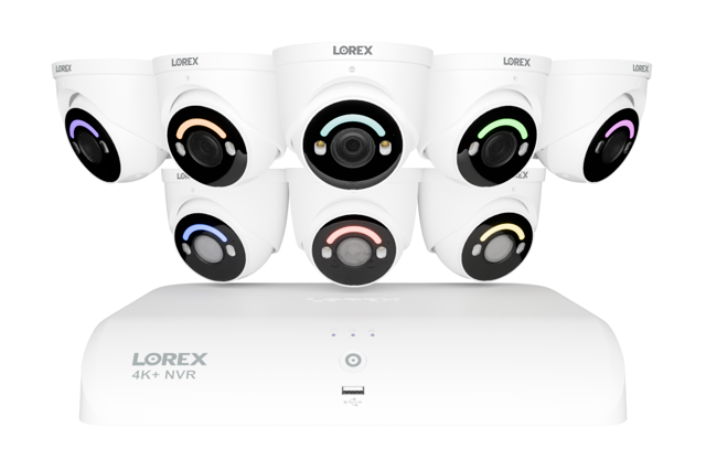 4K+ (12MP) IP Security Cameras with 16-Channel (8 Wired, 8 Wi-Fi) Fusion Recorder
