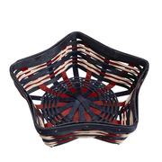 Medium Woven Star Basket with Protector - Patriot
