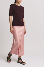 Talia Charmeuse Maxi Skirt, Petal