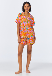BedHead x Trina Turk Floral Short Sleeve Classic Shorty Stretch Jersey PJ Set
