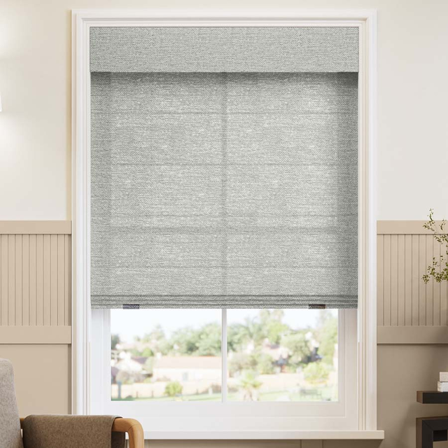 Boucle Roman Shades