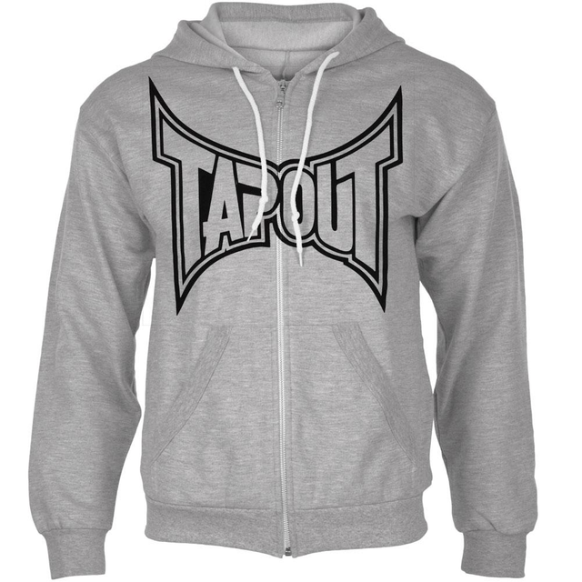Tapout - Classic Black Logo Mens Zip-Up Hoodie