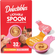 Hartz Delectables Lickable Spoon Variety Pack Handheld Creamy Cat Treats, 32 count