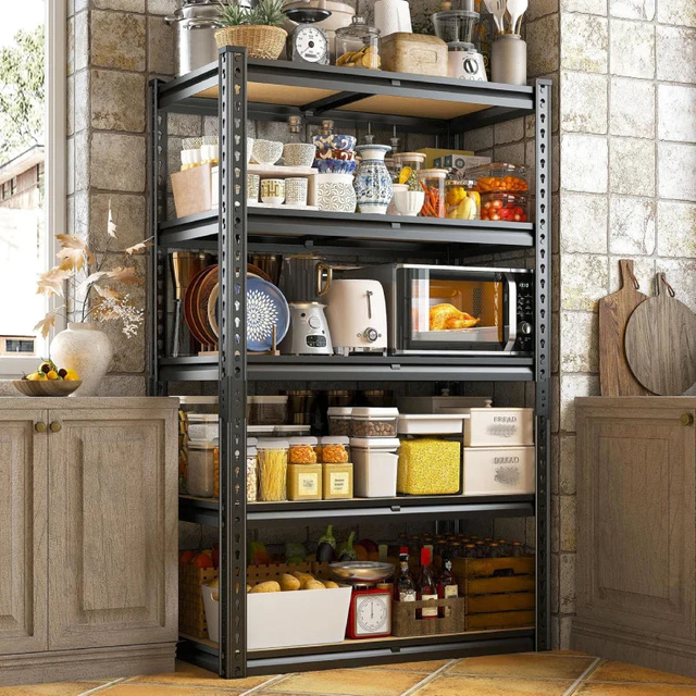 Reibii 5-Tier Steel Shelving Units, 2020 lbs Capacity Adjustable Garage Storage Racks for Basement Kitchen Pantry Warehouse