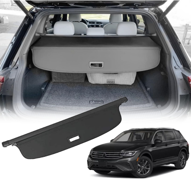 VESUL Retractable Cargo Cover Compatible with Volkswagen VW Tiguan 2024 2023 2022 2021 2020 2019 2018 Security Shade Shield Tonn