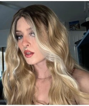 Clara |Sunkissed Blonde Balayage Synthetic T-part Lace Front Wig | Middle Part - UniWigs ® Official Site