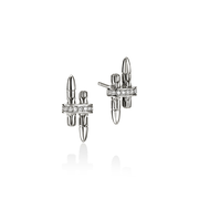 Spear Stud Earrings, Sterling Silver, Diamonds|EBP989562DI
