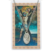 St. Andrew Patron Saint Prayer Card w/ Medal