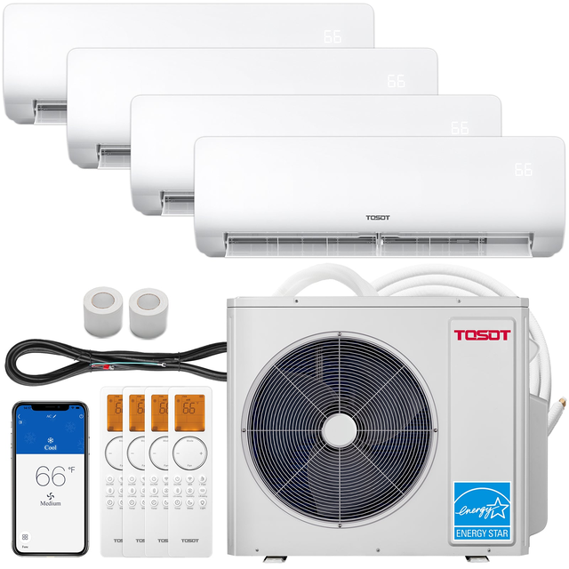 36,000 BTU Quad-Zone Mini Split Air Conditioner - Heat Pump