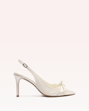 Clarita Classic Slingback 85 Seta Bianco
