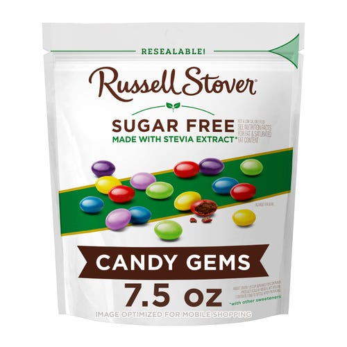 Sugar Free Candy Coated Chocolate Gems, 7.5 oz. bag