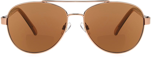 Women's Aviator Reading Sunglasses in Bronze with Brown Lenses by Foster Grant | Carmen SunReaders® Bifocal Style | +1.25