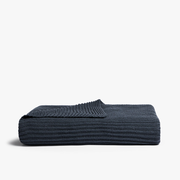Organic Rib Knit Throw (Dusk)