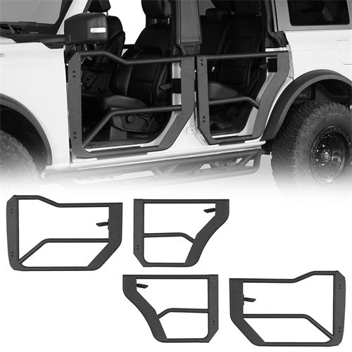 2021-2025 Ford Bronco 4-Door Tube Half Front & Rear Doors - Hooke Road