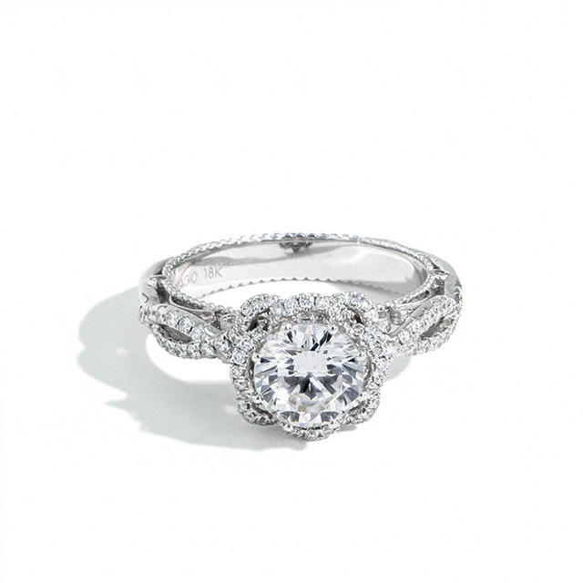 Verragio Venetian Round Flower Halo Engagement Ring Setting