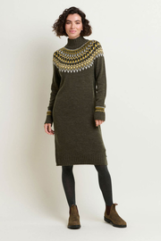 Roll Neck Knitted Dress--BRB-KNT0010920