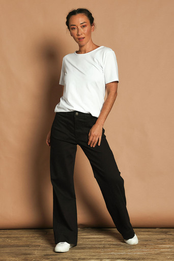 Katie High Waisted Front Pocket Wide Leg Jean--WAK-KATIE