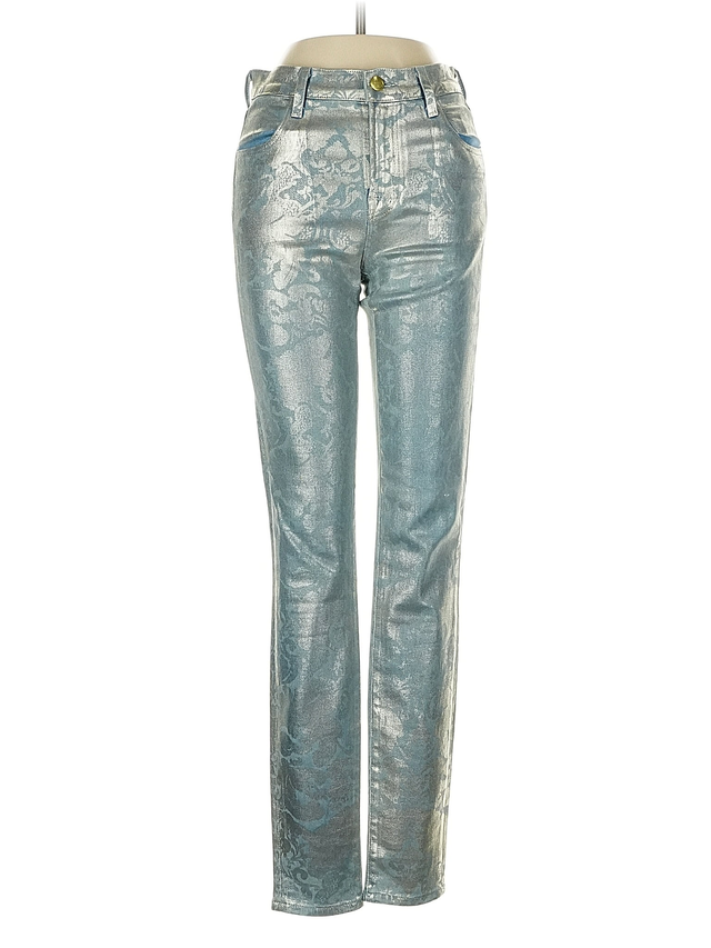 J Brand Metallic Silver Jeans Size 25 waist