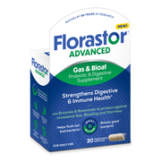 Florastor® Advanced Gas & Bloat Probiotic & Digestive Supplement