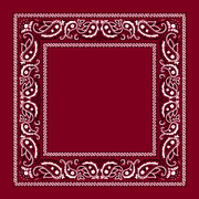 600pcs/Case, Open Center Paisley Bandana Imported 100% Cotton, Burgundy / Wine, 22" x 22" 