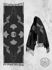 GEOMETRY OF BEING ✦ Dark Grey Festival Shawl