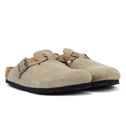 Birkenstock Boston Braided Women's Taupe Suede Regular Clogs