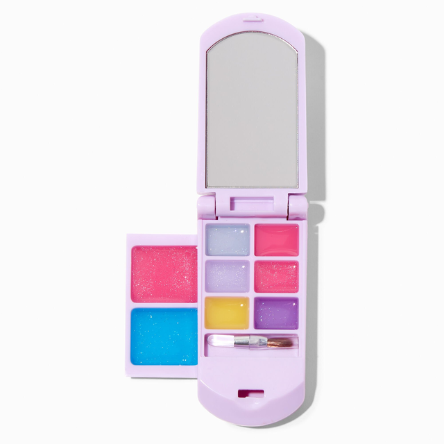 claire's club purple butterfly bling flip phone lip gloss set