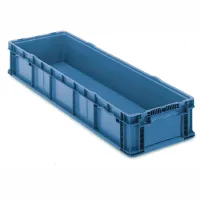 ORBIS® Stakpak Plastic Long Stacking Container, 48"L x 15"W x 7-1/2"H, Blue