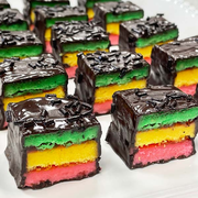 Italian Rainbow Cake Bites