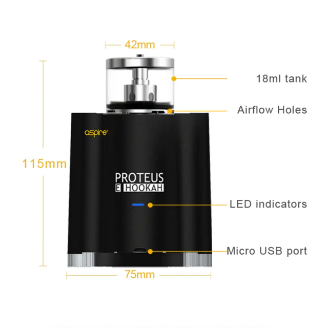 Aspire Proteus E-hookah Advanced Vapor Technology